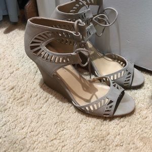 CL by Launday Open toe lace up wedges